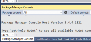 Package Manager Console